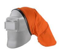 sourcing map Welding Helmet Cover FR Cotton Welding Helmet Extended Headcover Welding Head Cover Welding Hood Accessories with Press Fit Seal for Most Welding Helmets, Orange