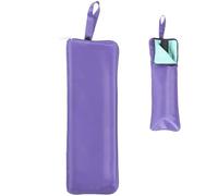 sourcing map Wet Umbrellas Bag, 11 x 5 Inch Waterproof Oxford Cloth Reversible Umbrellas Sleeve Cover Portable Waterproof Case for Wet Travel Folding Umbrellas Travel Home Outdoor, Purple