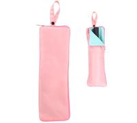 sourcing map Wet Umbrellas Bag, 15 x 5 Inch Waterproof Oxford Cloth Reversible Umbrellas Sleeve Cover Portable Waterproof Case for Wet Travel Folding Umbrellas Travel Home Outdoor, Pink