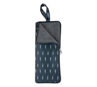 sourcing map Wet Umbrellas Bag 4.9" x 12.6" Superfine Fiber Strong Water Absorption Umbrella Case Cover Portable Waterproof Case for Storage Travel Home Outdoor, Navy Blue