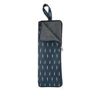 sourcing map Wet Umbrellas Bag 4.9" x 14.2" Superfine Fiber Strong Water Absorption Umbrella Case Cover Portable Waterproof Case for Storage Travel Home Outdoor, Navy Blue