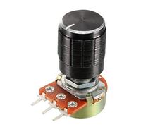 sourcing map WH148 1Pcs 1K Ohm Variable Resistors Single Turn Rotary Carbon Film Taper Potentiometer with Knobs