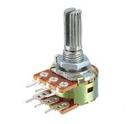 sourcing map WH148 20K Ohm Variable Resistors Dual Turn Rotary Carbon Film Taper Potentiometer 6 Pin