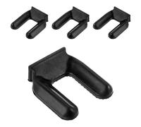 sourcing map Wheel Stoppers, 4 Pcs 5cm Furniture Stopper Furniture Wheel Caster Cups Rubber Non-Slip Foot Mats Bed Caster Stoppers for Sofas Beds Hard Floors, Black