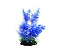 sourcing map White Blue Plastic Plant Ornament Aquarium Terrarium Decoration for Reptiles and Amphibians
