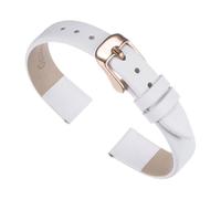sourcing map White Genuine Leather Band 16mm Watch Strap for Men Women