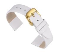 sourcing map White Genuine Leather Band 16mm Watch Strap for Men Women