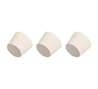 sourcing map White Tapered Shaped Solid Rubber Stopper for Lab Tube Stopper Size 34-39mm 3Pcs