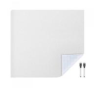 sourcing map Whiteboard Dry Erase Board Sticker Wall Sticker 39" x 35" Self Adhesive Backing Roll with Markers for Wall Office Home Classroom, White, Pack of 2