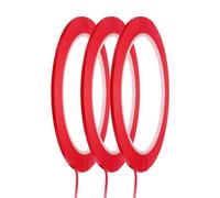 sourcing map Whiteboard Tape 2mm Self Adhesive Graphic Chart Line Tape 66 Meters Grid Marking Stickers for Pinstripe Dry Erase Board Scrapbooking DIY Art Crafts, Red, Pack of 3