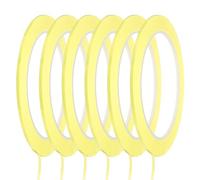 sourcing map Whiteboard Tape 2mm Self Adhesive Graphic Chart Line Tape 66 Meters Grid Marking Stickers for Pinstripe Dry Erase Board Scrapbooking DIY Art Crafts, Light Yellow, Pack of 6