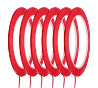 sourcing map Whiteboard Tape 2mm Self Adhesive Graphic Chart Line Tape 66 Meters Grid Marking Stickers for Pinstripe Dry Erase Board Scrapbooking DIY Art Crafts, Red, Pack of 6