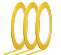 sourcing map Whiteboard Tape 3mm x 66m Pinstripe Graphic Chart Line Grid Marking Tapes for Classroom Office Dry Erase Board Art, Dark Yellow, Pack of 3