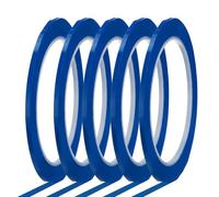 sourcing map Whiteboard Tape 3mm x 66m Pinstripe Graphic Chart Line Grid Marking Tapes for Classroom Office Dry Erase Board Art, Blue, Pack of 5