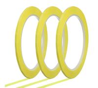 sourcing map Whiteboard Tape 3mm x 66m Pinstripe Graphic Chart Line Grid Marking Tapes for Classroom Office Dry Erase Board Art, Light Yellow, Pack of 3