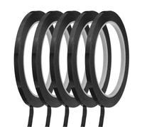 sourcing map Whiteboard Tape 5mm Self Adhesive Graphic Chart Line Tape 66 Meters Grid Marking Stickers for Pinstripe Dry Erase Board Scrapbooking DIY Art Crafts, Black, Pack of 5