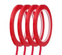 sourcing map Whiteboard Tape 5mm Self Adhesive Graphic Chart Line Tape 66 Meters Grid Marking Stickers for Pinstripe Dry Erase Board Scrapbooking DIY Art Crafts, Red, Pack of 4