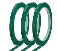 sourcing map Whiteboard Tape 6mm x 66m Pinstripe Graphic Chart Line Grid Marking Tapes for Classroom Office Dry Erase Board Art, Green, Pack of 3
