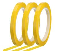 sourcing map Whiteboard Tape 8mm x 66m Pinstripe Graphic Chart Line Grid Marking Tapes for Classroom Office Dry Erase Board Art, Dark Yellow, Pack of 3