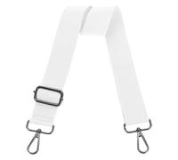 sourcing map Wide Shoulder Strap, 3.8cm Adjustable Purse Strap Replacement Crossbody Strap for Shoulder Bag Handbag, White, Black Pull Core Buckle