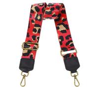 sourcing map Wide Shoulder Strap, 5cm Adjustable Purse Strap Replacement Crossbody Strap for Shoulder Bag Handbag, Red, Bronze Square Mouth Buckle