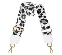 sourcing map Wide Shoulder Strap, 5cm Adjustable Purse Strap Replacement Crossbody Strap for Shoulder Bag Handbag, White, Bronze Square Mouth Buckle