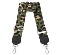 sourcing map Wide Shoulder Strap, 5cm Adjustable Purse Strap Replacement Crossbody Strap for Shoulder Bag Handbag, Dark Green, Silver Square Mouth Buckle