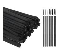 sourcing map Willow Charcoal Sticks, 2-4mm / 7-9mm Willow Charcoal Pencils Soft Sketch Vine Art Supplies Set for Drawing Sketching Shading Painting Artists (Black, Pack of 50)