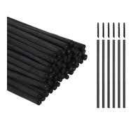 sourcing map Willow Charcoal Sticks, 2-4mm Willow Charcoal Pencils Soft Sketch Vine Art Supplies Set for Drawing Sketching Shading Painting Artists Beginners (Black, Pack of 100)