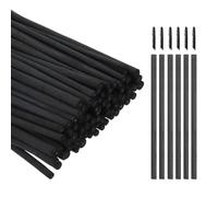 sourcing map Willow Charcoal Sticks, 3-5mm Willow Charcoal Pencils Soft Sketch Vine Art Supplies Set for Drawing Sketching Shading Painting Artists Beginners (Black, Pack of 100)