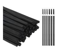 sourcing map Willow Charcoal Sticks, 4-5mm / 5-7mm (Black, Pack of 50) | Willow Charcoal Pencils Soft Sketch Vine Art Supplies Set for Drawing Sketching Shading Painting Artists