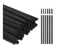 sourcing map Willow Charcoal Sticks, 5-7mm / 7-9mm (Black, Pack of 50) | Willow Charcoal Pencils Soft Sketch Vine Art Supplies Set for Drawing Sketching Shading Painting Artists