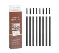 sourcing map Willow Charcoal Sticks, 5-7mm Willow Charcoal Pencils Soft Sketch Vine Art Supplies Set for Drawing Sketching Shading Painting Artists Beginners (Black, Pack of 8)