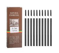 sourcing map Willow Charcoal Sticks, 5-7mm Willow Charcoal Pencils Soft Sketch Vine Art Supplies Set for Drawing Sketching Shading Painting Artists Beginners (Black, Pack of 10)