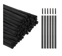 sourcing map Willow Charcoal Sticks, 7-9mm Willow Charcoal Pencils Soft Sketch Vine Art Supplies Set for Drawing Sketching Shading Painting Artists Beginners (Black, Pack of 100)