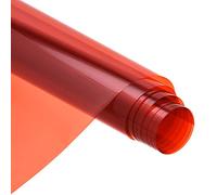 sourcing map Window Film, Glass Sun Blocking, Heat Control Self Adhesive Orange Window Tint, 5.2x1.64ft for Home Office