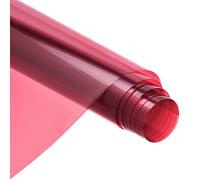 sourcing map Window Film, Glass Sun Blocking, Heat Control Self Adhesive Pink Red Window Tint, 6.6x1.64ft for Home Office