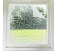 sourcing map Window Privacy Film, 39.4 x 7.9 Inch Frosted Glass Window Film, Static Cling Non-Adhesive Reusable Door Coverings 3D Irregular Mosaic-like Pattern for Bathroom Home Room, Clear