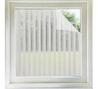 sourcing map Window Privacy Film, 39.4 x 7.9 Inch Frosted Glass Window Film, Static Cling Non-Adhesive Reusable Door Coverings Day & Night Blinds Pattern for Bathroom Home Living Room, Clear
