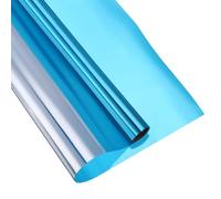 sourcing map Window Privacy Film, One Way Daytime Privacy Heat Control Blocking Static Cling Window Tint for Home Office, Light Blue, 35.4x118.1 Inch