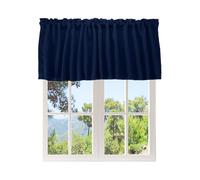 sourcing map Window Valance, 52 x 18 Inch Valance Curtains Small Short Light Filtering Sheer for Windows Bedroom Bathroom Living Room Kitchen, Dark Blue