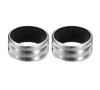 sourcing map Wine Bottle Collars, 2Pcs Stainless Steel Wine Drip Ring, 40mmx19mm Leakproof Ring Drip Stoppers for Wine Bottles, Wine Stop Accessories for Bar and Home (Black Silver)