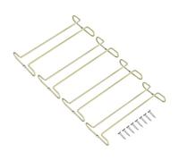 sourcing map Wine Glass Rack Under Cabinet, 4Pcs 10-Inch Stemware Wine Glass Hanging Rack Stainless Steel Wine Glass Organizer Storage Hanger for 5mm Stemware Column, Bronze