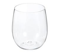 sourcing map Wine Glasses 12oz PET with Transparent Drinking Glasses Stemless for Wine Glasses Red White Wine Birthdays Weddings Father's Day Bachelor Parties