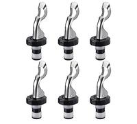 sourcing map Wine Stoppers, 6Pcs 16mm/0.63" Expanding Manual Beverage Stoppers Silicone Vacuum Bottle Stopper Reusable Wine Bottle Airtight Seal Plug for Beer, Soda (White Black)