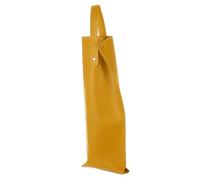 sourcing map Wine Tote Bag, 1 Pcs Leather Wine Carrier Bag Single Bottle Carrier Tote Champagne Tote Carrier for Birthday Wedding Picnic Party, Yellow