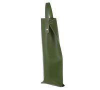 sourcing map Wine Tote Bag, 1 Pcs Leather Wine Carrier Bag Single Bottle Carrier Tote Champagne Tote Carrier for Birthday Wedding Picnic Party, Green