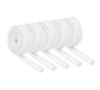 sourcing map Wire Insulation Braid Fire Sleeves,High Temp Silicone Coated Fiberglass Sleeving for Automotive Hose Lines Electrical Wiring White 6mm