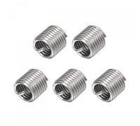 sourcing map Wire Thread Inserts 1/2-13 UNC 1.5D 304 Stainless Steel Helical Type Coiled Wire Screw Repair Threaded Sleeve Steel Sheath 5pcs