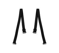 sourcing map Women Adjustable 1.5cm Elastic Band Bra Straps 2 Pairs Black